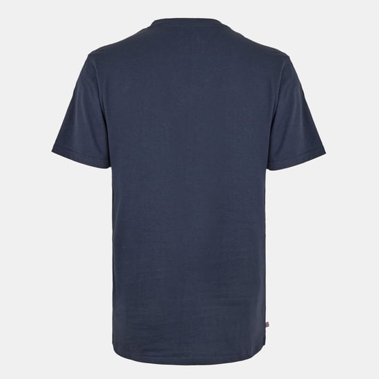 Aquascutum Heren London Borstlogo Crew Neck T-Shirt (Marine/Wit) - Image 2