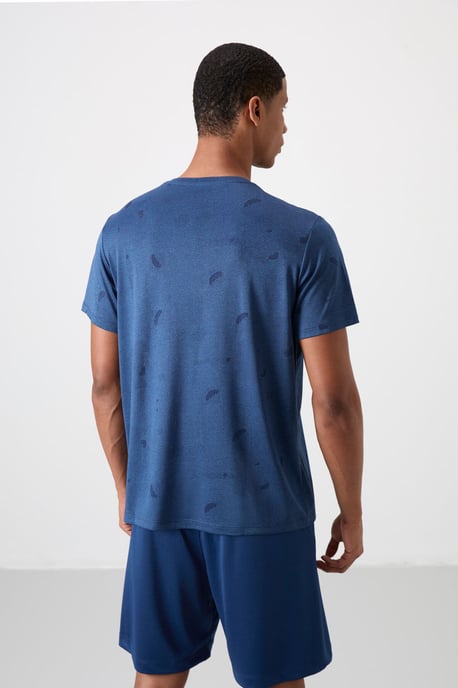 Mäns Färgblockerad Rundhalsad T-shirt - Image 6