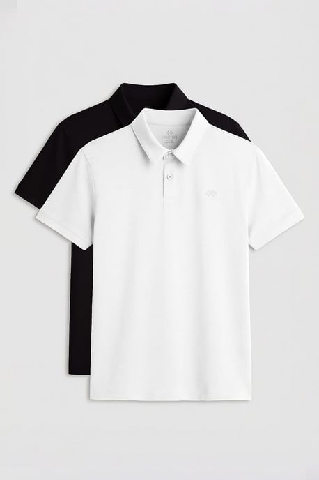 Heren Katoenmix Polo T-Shirt - Image 1