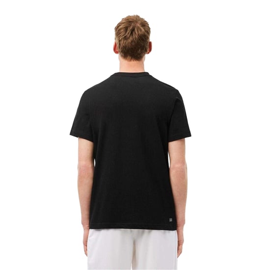 Lacoste Mens Daniil Medvedev Logo T-Shirt (Black) - Image 2