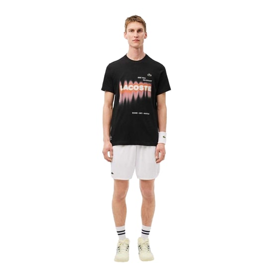 Lacoste Mens Daniil Medvedev Logo T-Shirt (Black) - Image 4