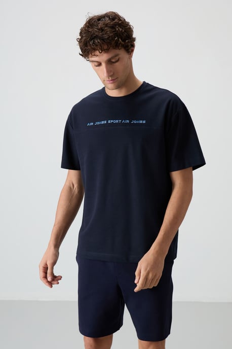 Överdimensionerad T-shirt med crewneck och tryck - Image 1