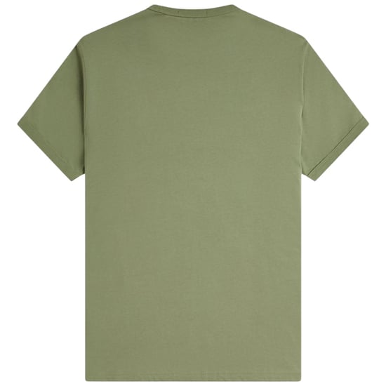 Fred Perry Ringer T-Shirt Olive Mint Green - Image 2