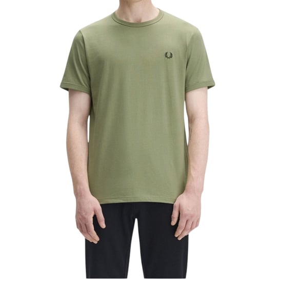 Fred Perry Ringer T-Shirt Olive Mint Green - Image 3