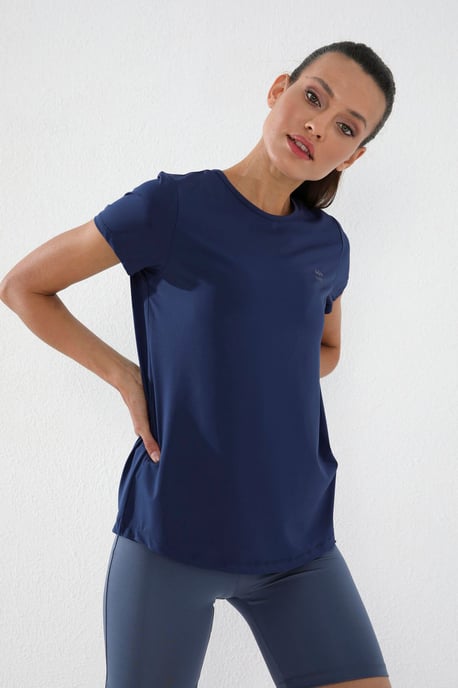 Dames Effen Korte Mouwen Rondhals T-Shirt - Image 3