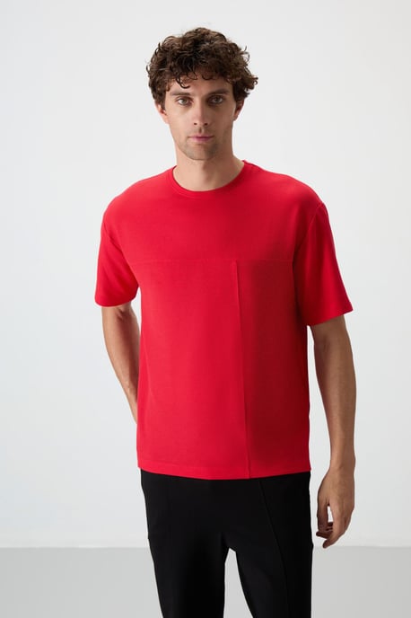 Oversized jersey t-shirt med ficka - Image 2