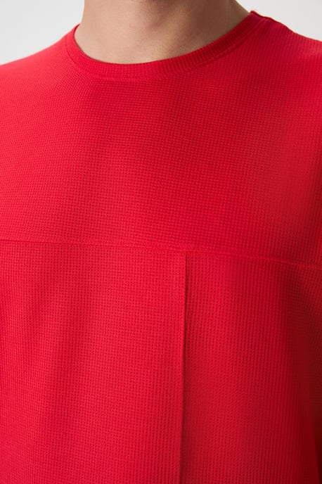 Oversized jersey t-shirt med ficka - Image 3