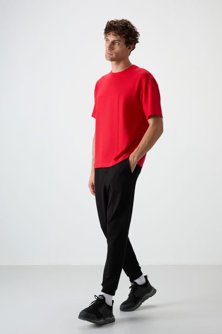 Oversized jersey t-shirt med ficka - Image 4