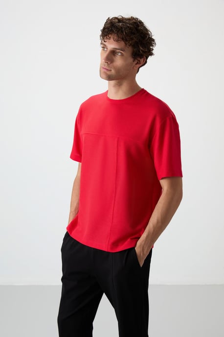Oversized jersey t-shirt med ficka - Image 5
