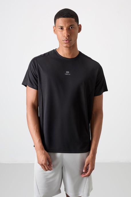 Heren Effen Crew Neck Korte Mouwen T-Shirt - Image 1