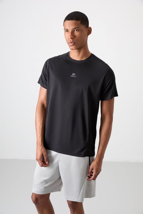 Heren Effen Crew Neck Korte Mouwen T-Shirt - Image 4