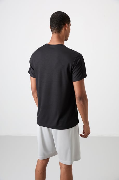 Heren Effen Crew Neck Korte Mouwen T-Shirt - Image 5