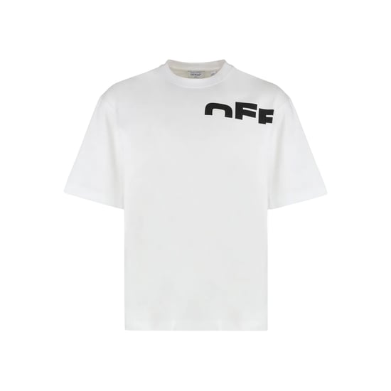 Off White Heren Shred Skater T-Shirt (Wit, Zwart) - Image 1