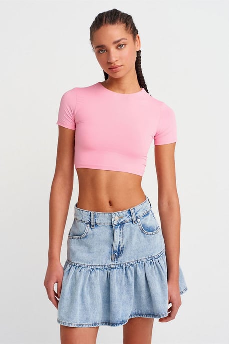 Dames Slim Fit Crop T-Shirt - Image 3
