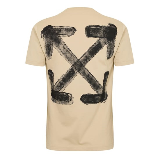 Off White Heren Spray Logo Regular T-Shirt (Bruin/zwart) - Image 2