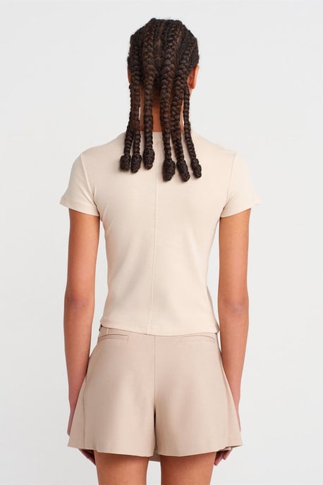 Slim Fit Katoenen V-hals T-shirt - Image 2