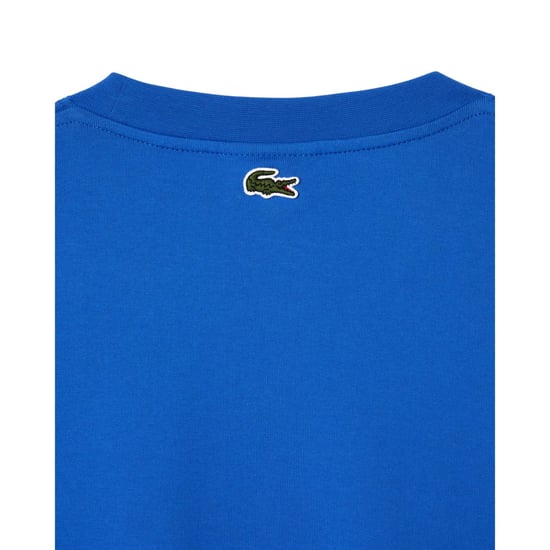 Lacoste Heren Zwaar Katoenen T-Shirt (Blauw) - Image 2