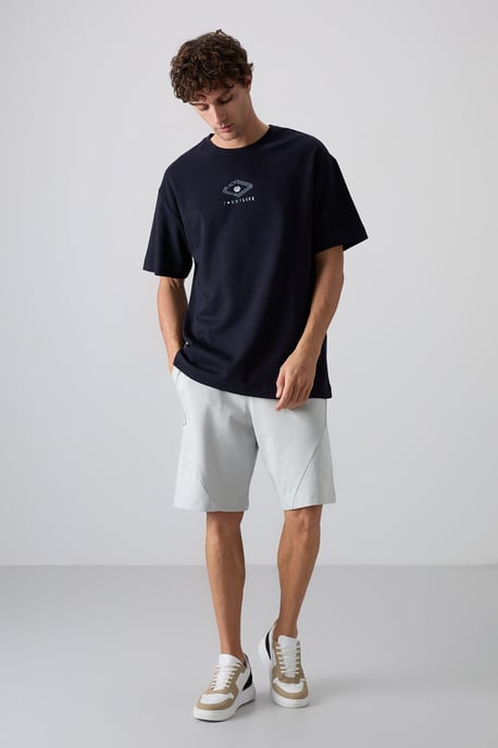 Överdimensionerad T-shirt i bomullsblandning med logotyp - Image 2