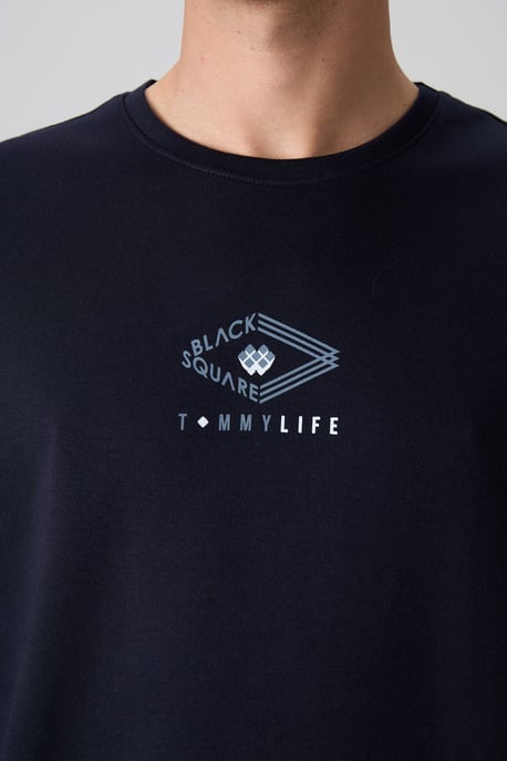 Överdimensionerad T-shirt i bomullsblandning med logotyp - Image 4