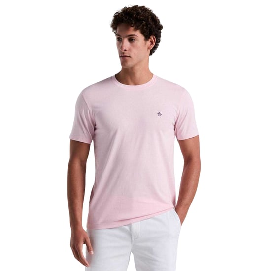 Original Penguin Heren Pete Geborduurd Logo T-Shirt (Roze) - Image 2