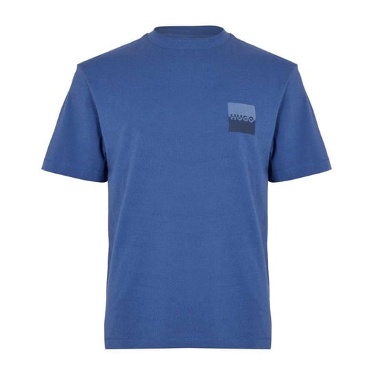 Hugo Heren geribd T-shirt (Medium Blauw) - Image 1