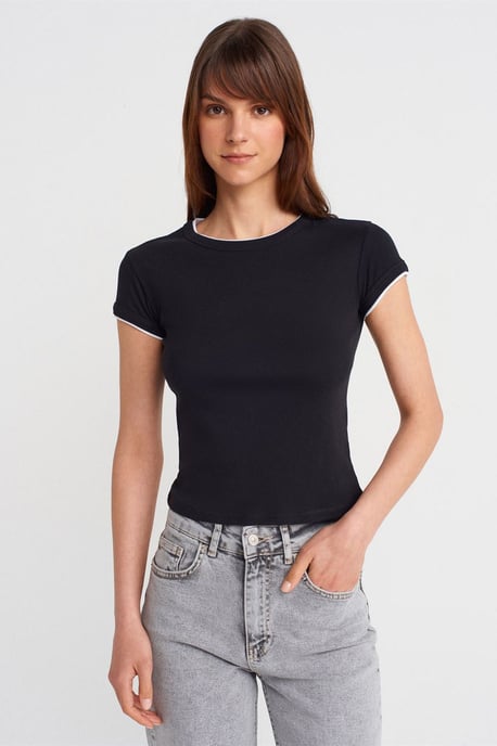 Dames Slim Fit Katoenen Crop T-Shirt - Image 3