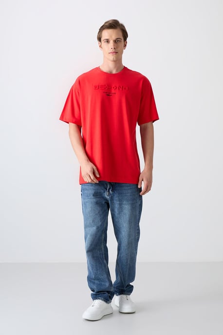 Överdimensionerad T-shirt i bomull-polyester med logga - Image 2