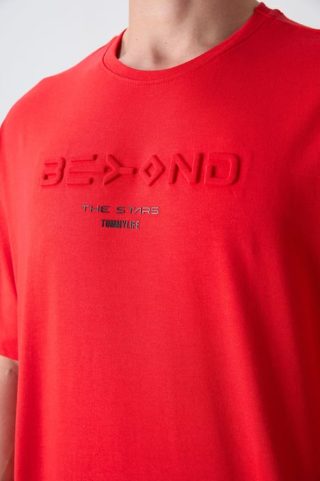 Överdimensionerad T-shirt i bomull-polyester med logga - Image 3