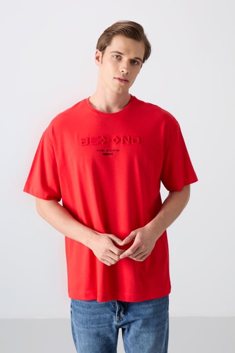 Överdimensionerad T-shirt i bomull-polyester med logga - Image 4