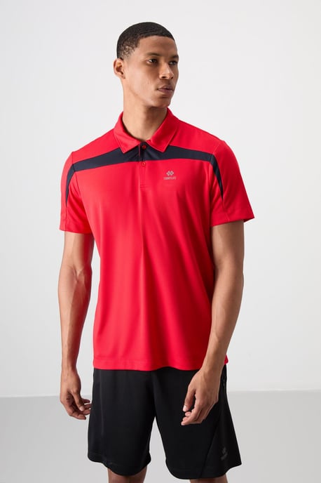 Heren Kleurblok Polo T-Shirt - Image 1