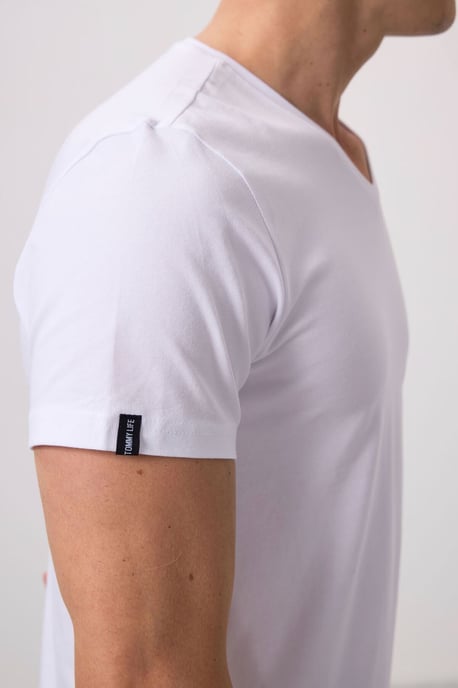 Heren V-hals Korte Mouwen T-Shirt - Image 4