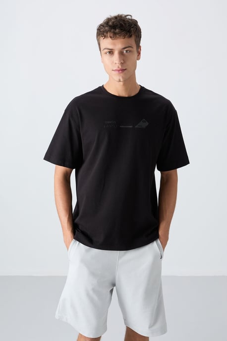 Overmaatse Katoen-Polyester Crew Neck T-Shirt - Image 1