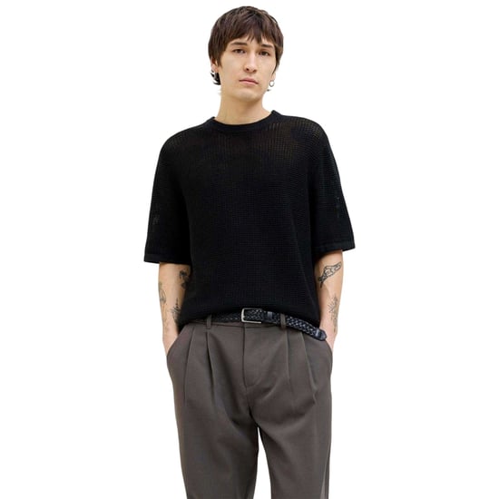 Jack And Jones Heren Joralmeria Crew Hals T-shirt (Zwart) - Image 1