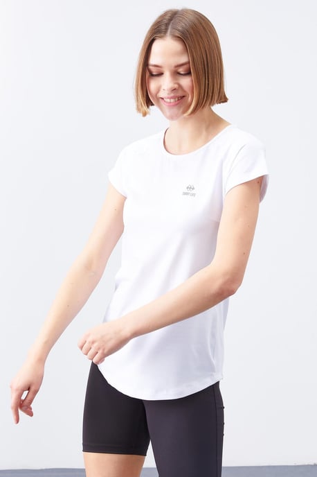 Dams T-shirt med kort ärm och rund hals - Image 5