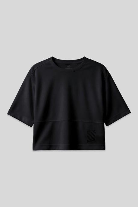 Overmaatse Polyester Crew Neck T-Shirt Met Pocket - Image 1