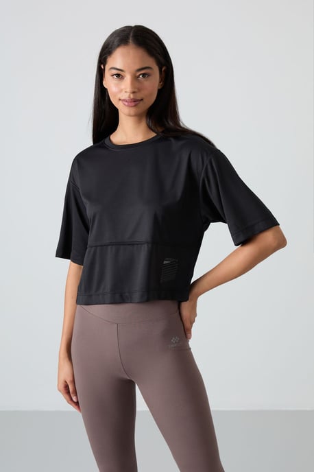 Overmaatse Polyester Crew Neck T-Shirt Met Pocket - Image 2