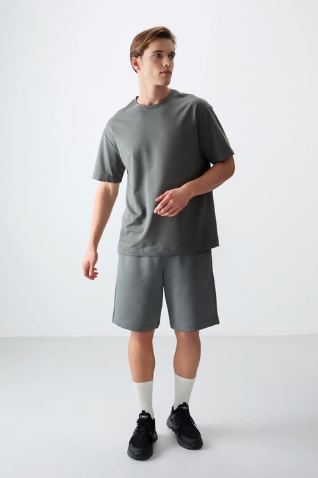 Overmaat Katoenmix Crew Neck T-shirt - Image 3