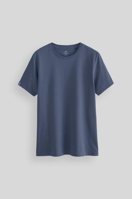 Heren Katoen Elastaan Crew Neck T-shirt - Image 1