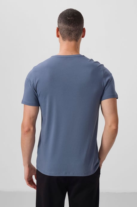Heren Katoen Elastaan Crew Neck T-shirt - Image 6