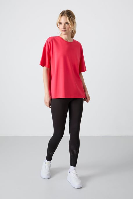Oversized Katoen-Modal Crew Neck T-Shirt - Image 5