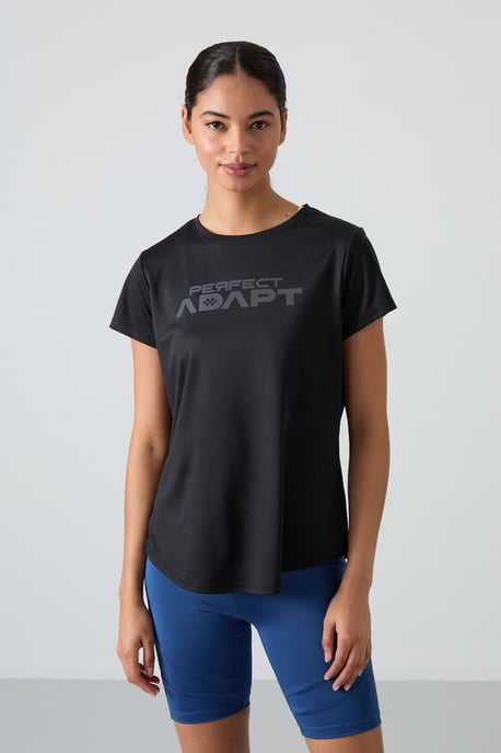 Geprinte Polyester Crew Neck T-shirt - Image 1