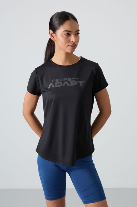 Geprinte Polyester Crew Neck T-shirt - Image 4