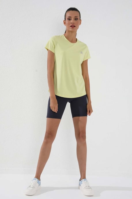 Dames Effen Korte Mouwen Rondhals T-Shirt - Image 2