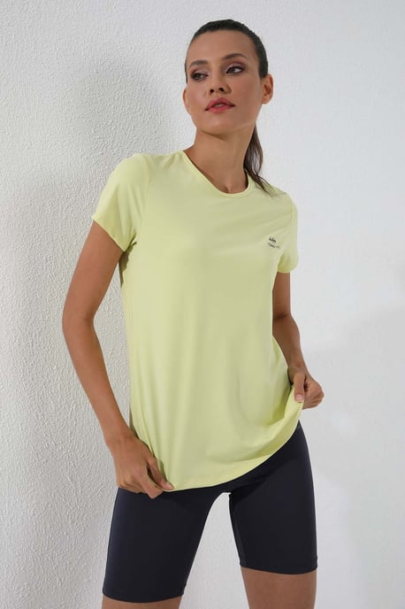 Dames Effen Korte Mouwen Rondhals T-Shirt - Image 5