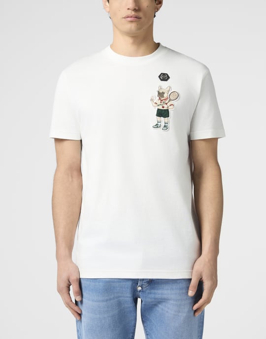 Round Neck T-Shirt New York Tennis Patch - Image 2