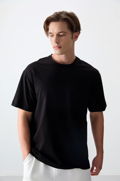 Overmaatse Katoenmix Crew Neck T-Shirt - Image 4