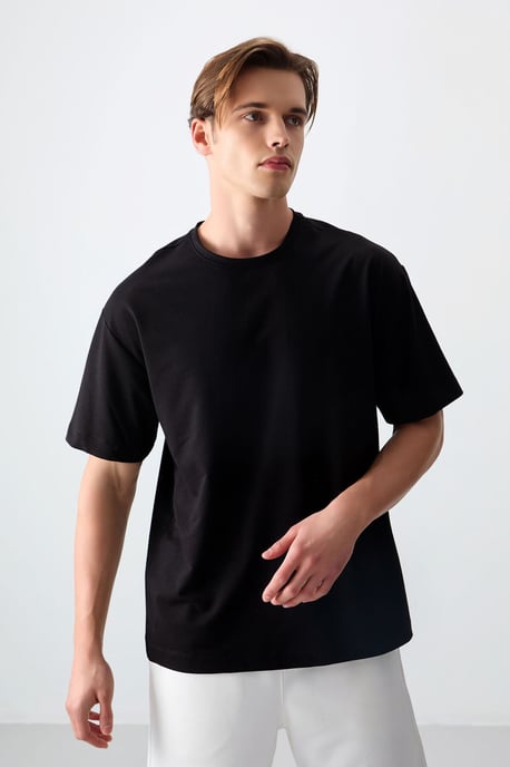 Overmaatse Katoenmix Crew Neck T-Shirt - Image 6