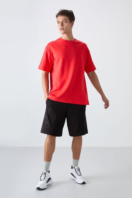 Överdimensionerad T-shirt med rund hals i bomullsblandning - Image 2
