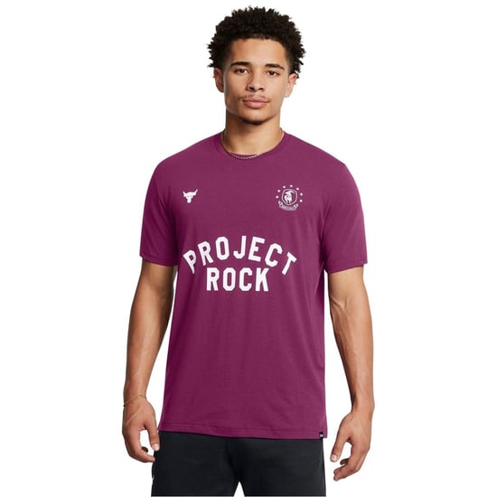 Under Armour Heren Project Rock T-Shirt (Paars) - Image 3