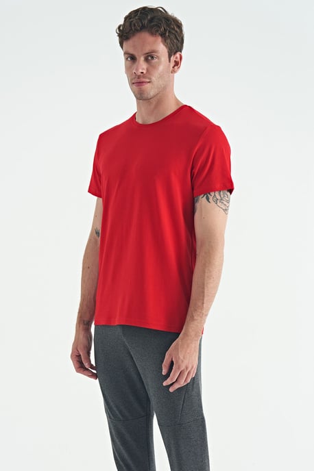 Men's Cotton Elastane Crew Neck T-Shirt - Image 2